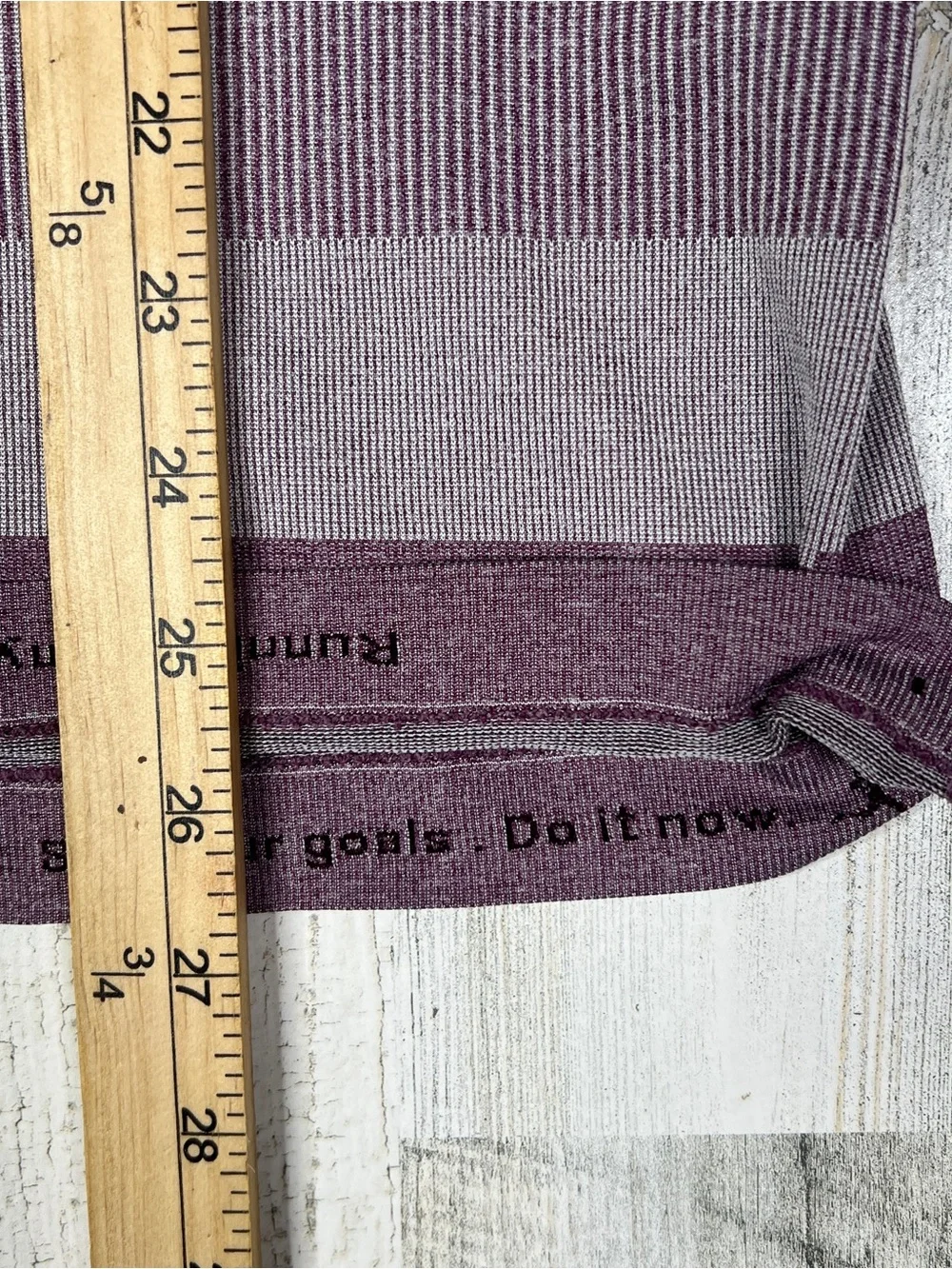 lululemon athletica Purple Striped Short-Sleeve Tee